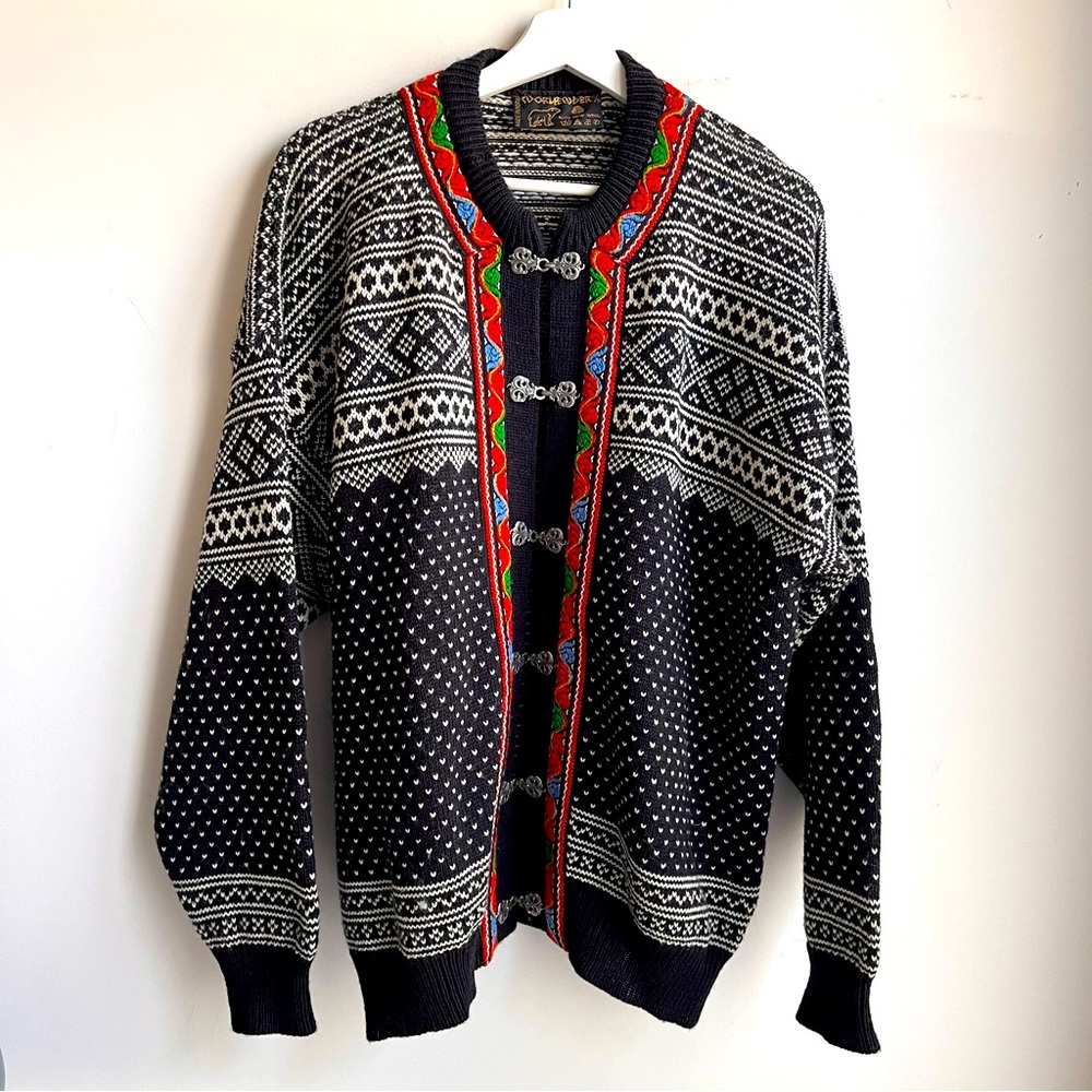 Norlender Vintage Wool Cardigan Sweater Made in Norway